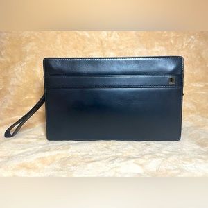 Dunhill Black Leather Clutch Bag
